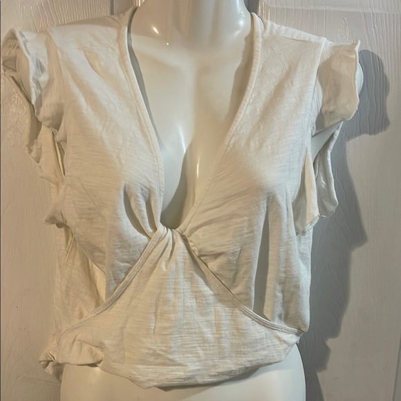 Altar'd State White Tank Top with Ruffle Detail - Picture 2 of 7